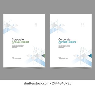 Cover design for annual report and business catalog, magazine, flyer or booklet. Brochure template layout. A4 cover vector EPS-10