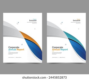 Cover design for annual report and business catalog, magazine, flyer or booklet. Brochure template layout. A4 cover vector EPS-10