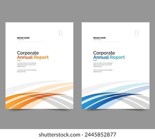 Cover design for annual report and business catalog, magazine, flyer or booklet. Brochure template layout. A4 cover vector EPS-10