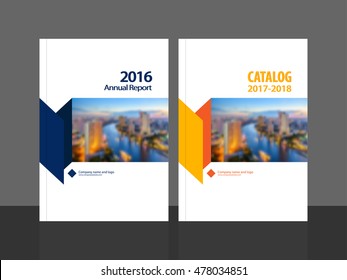 Cover design for annual report and business catalog, magazine, flyer or booklet. Brochure template layout. A4 cover vector EPS-10 sample image with Gradient Mesh.