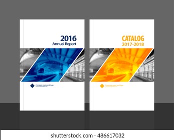 Cover design for annual report and business catalog, magazine, flyer or booklet. Brochure template layout. A4 cover vector EPS-10 sample image with Gradient Mesh.