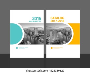 Cover Design For Annual Report And Business Catalog, Magazine, Flyer Or Booklet. Brochure Template Layout. A4 Cover Vector EPS-10 Sample Image With Gradient Mesh.