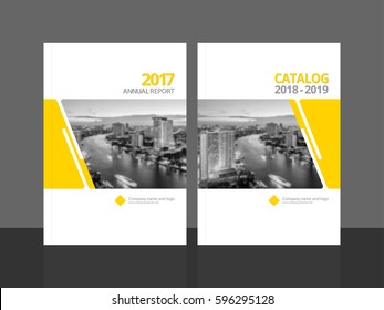 Cover design for annual report and business catalog, magazine, flyer or booklet. Brochure layout template. A4 cover vector EPS-10 sample image with Gradient Mesh.