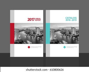 Cover design for annual report and business catalog, magazine, flyer or booklet. Brochure template layout. A4 cover vector EPS-10 sample image with Gradient Mesh.