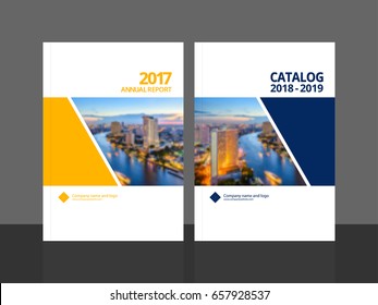 Cover design for annual report and business catalog, magazine, flyer or booklet. Brochure template layout. A4 cover vector EPS-10 sample image with Gradient Mesh.