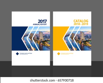 Cover design for annual report and business catalog, magazine, flyer or booklet. Brochure template layout. A4 cover vector EPS-10 sample image with Gradient Mesh.