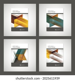 Cover design for Annual Report, Catalog or Magazine, Book or Brochure. Vector template with geometry elements