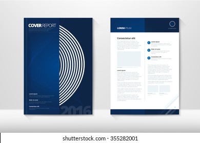 Cover design for Annual Report, Catalog or Magazine, Book or Brochure, Booklet or flyer. Corporate business template in A4 size. Flat creative concept in bright colors. Vector Illustration