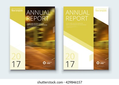Cover design for Annual Report, Catalog or Magazine, Book or Brochure, Booklet or flyer. Layout template in A4 with abstract elements. Flat creative concept in bright colors. Vector Illustration	