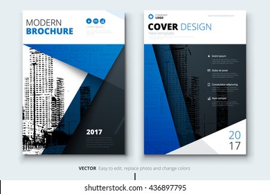 Cover design for Annual Report, Catalog or Magazine, Book or Brochure, Booklet or flyer.  Corporate business template in A4 size. Flat creative concept in bright colors. Vector Illustration	