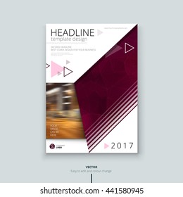Cover design for Annual Report, Catalog or Magazine, Book or Brochure, Booklet or flyer.  Corporate business template in A4 size. Flat creative concept in bright colors. Vector Illustration