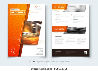Cover design for Annual Report, Catalog or Magazine, Book or Brochure, Booklet or flyer. Corporate business template in A4 size. Flat creative concept in bright colors. Vector Illustration 		