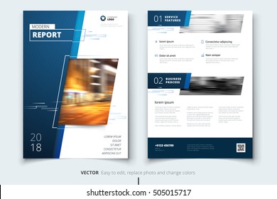 Cover Design For Annual Report, Catalog Or Magazine, Book Or Brochure, Booklet Or Flyer. Corporate Business Template In A4 Size. Flat Creative Concept In Bright Colors. Vector Illustration 		