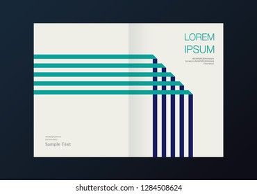 Cover design. Annual report layout. Brochure, catalog. Business vector template. Simple Flyer promotion. magazine, Presentation cover. Abstract Vector illustration.