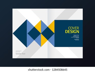 Cover design. Annual report layout. Brochure, catalog. Business vector template. Simple Flyer promotion. magazine, Presentation cover. Abstract Vector illustration.