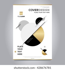 Cover design annual report or layout. Leaflet cover design