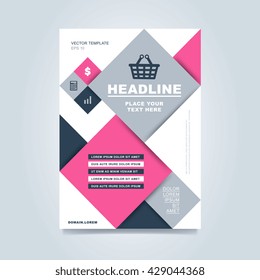 Cover design annual report layout. Leaflet cover design.