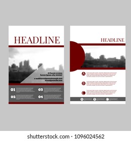 Cover design for annual report red color design eps 10