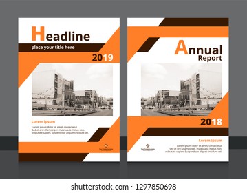 Cover design and annual report cover template A4 size for brochure design, magazine, poster, flyer etc. Vector illustration EPS-10 sample image with Gradient Mesh.
