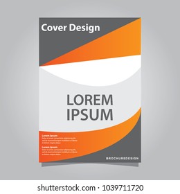 Cover design annual report, vector flyer template design for business brochure
