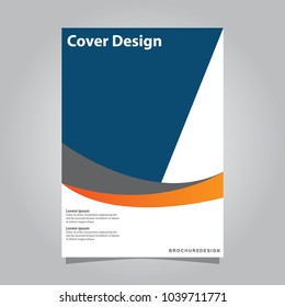 Cover design annual report, vector flyer template design for business brochure