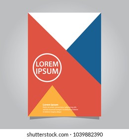 Cover design annual report, vector flyer template design for business brochure