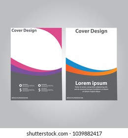 Cover design annual report, vector flyer template design for business brochure