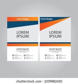 Cover design annual report, vector flyer template design for business brochure