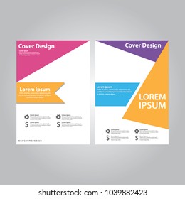 Cover design annual report, vector flyer template design for business brochure