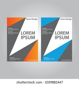 Cover design annual report, vector flyer template design for business brochure