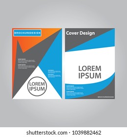 Cover design annual report, vector flyer template design for business brochure
