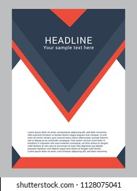 Cover Design Annual Report, Vector Template Brochures, Flyers, Presentations, Leaflet, Magazine A4 Size. 