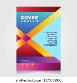 Cover Design Annual Report, Vector Template Brochures, Flyers, Presentations, Leaflet, book cover