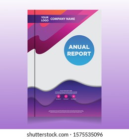 Cover Design Annual Report, Vector Template Brochures, Flyers, Presentations, Leaflet, book cover