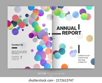 Informe Anual de Diseño de Cobertura, Folletos de Plantilla Vectora, Volantes, Presentaciones, Prospecto, Tamaño de Revista A4. Fondo de diseño minimalista