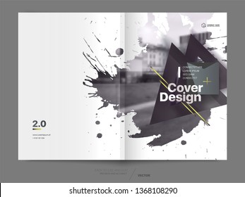 Cover design annual report,vector template brochures, flyers, presentations, leaflet, magazine a4 size. Minimalistic design background