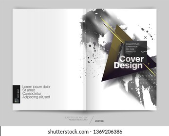 Cover design annual report,vector template brochures, flyers, presentations, leaflet, magazine a4 size. Minimalistic design background