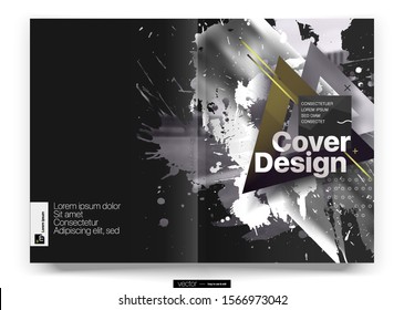 Cover design annual report,vector template brochures, flyers, presentations, leaflet, magazine a4 size. Minimalistic design background