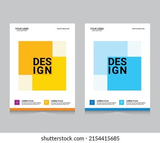 Cover design annual report,vector template brochure, flyer, presentation, leaflet, magazine. Purple and blue polygons on a white background's Design's New's