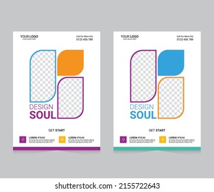 Cover design annual report,vector template brochure, flayer, presentation, leaflet, magazine. Purple and blue polygons on a white background's Design's New'sssss