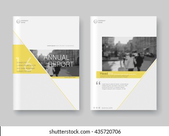Cover design annual report,vector template brochures, flyers, presentations, leaflet, magazine a4 size. White with yellow abstract background