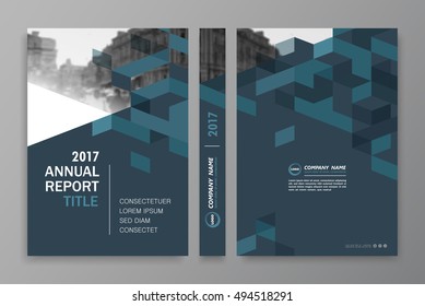 Cover design annual report,vector template brochures, flyers, presentations, leaflet, magazine a4 size. White with blue green abstract background