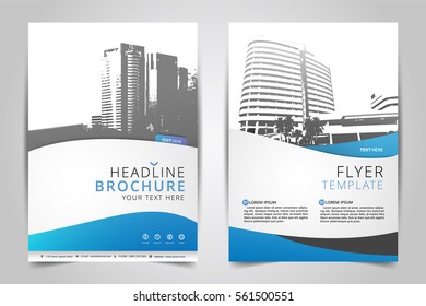 Cover design annual report,vector template brochures, flyers, presentations, Leaflet cover,  Abstract flat background, building, layout in A4 size