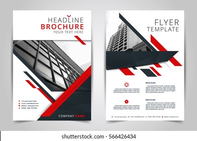 Cover Design Annual Report,vector Template Brochures, Flyer, Presentations, Leaflet Cover,  Abstract Flat Background, Building, Layout In A4 Size