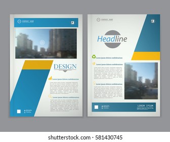 Cover design annual report,vector template brochures, fl yer, presentations, leaflet, magazine size. White with blue abstract background