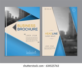 Cover design annual report,vector template brochures, flyer, presentations, leaflet, magazine size. White with blue abstract background