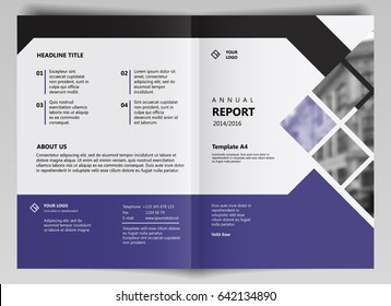 Cover design annual report,vector template brochures, flyers, presentations, leaflet, magazine a4 size. Purple and black abstract background