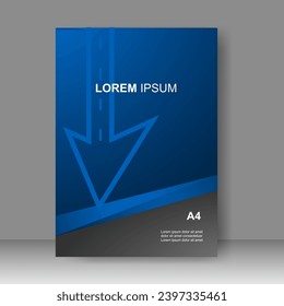 Cover design arrow modern background. for cover book, Annual report, Brochure template, Poster, catalog, Simple Flyer promotion, magazine. Vector illustration