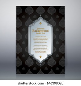 Cover Design Asian traditional art Vector.