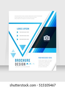 Cover Design Background Busines Blue Color Book Template in A4. Brochure, Magazine, Corporate Presentation, Annual Report, Poster, Website, Flyer, Portfolio, Banner